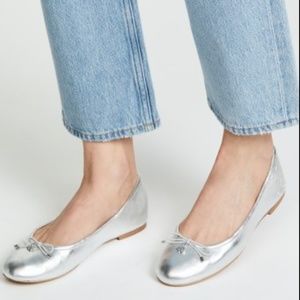 Sam Edelman Felicia Ballet Flats Silver Leather